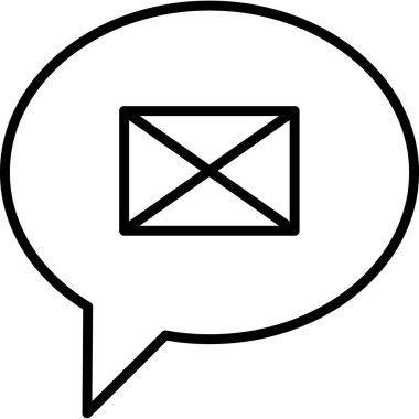 ileti ikonu vektör illüstrasyonu