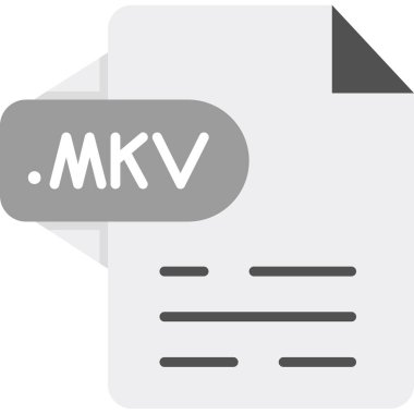 v. k v dosya biçimi simgesi, vektör illüstrasyonu, düz