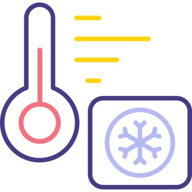 Termometre simgesi. Web için termometre vektör simgelerinin basit çizimi