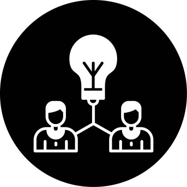 İnsanların, takımın, insanların ve takım çalışmasının vektör illüstrasyon simgesi