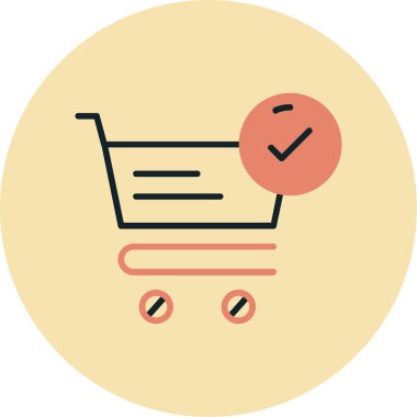 Moda tarzında izole edilmiş alışveriş simgesi