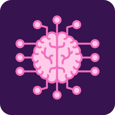 beyin ikonu vektör illüstrasyonu.