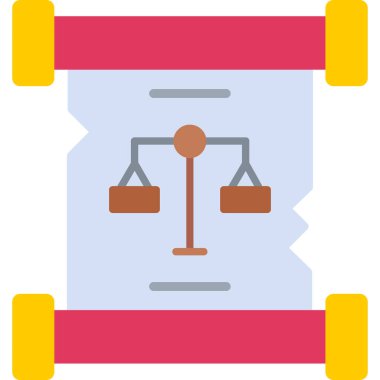 Hukuk simgesinin vektör illüstrasyonu