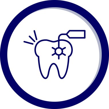 Diş simgesi vektör illüstrasyonu