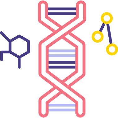 dna. Web simgesi basit illüstrasyon