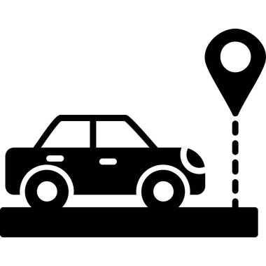 araba konumu vektör simgesi