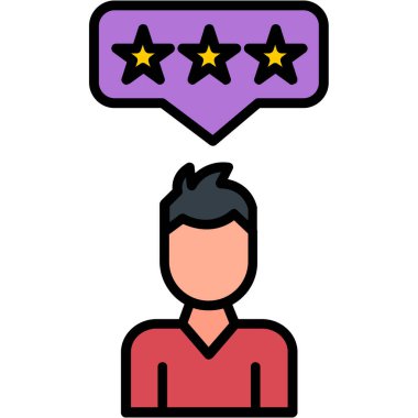 Derecelendirme rengi vektör illüstrasyonunu gözden geçir