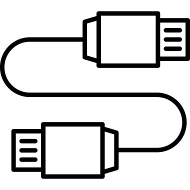 USB simge. Vektör çizim