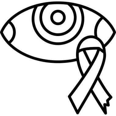 göz kanseri göz simgesi ana hatları biçiminde