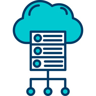 bulut depolama vektörü simgesi