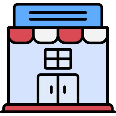 bina simgesi, vektör illüstrasyonu