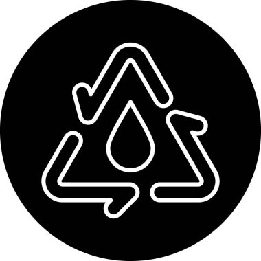 Bir sıvı damlasının vektör illüstrasyonu