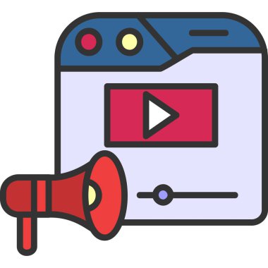 video simgesi vektör illüstrasyonu