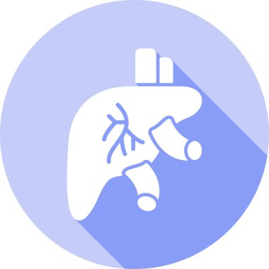 Ciğerler. Web simgesi basit illüstrasyon