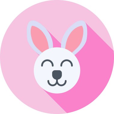 Paskalya tavşanı, illüstrasyon, vektör, beyaz arka planda.