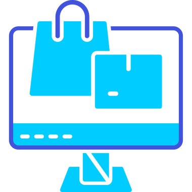 alışveriş simgesi vektör illüstrasyonu