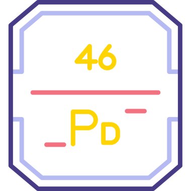 periyodik tablo ögesi simgesi, vektör illüstrasyonu