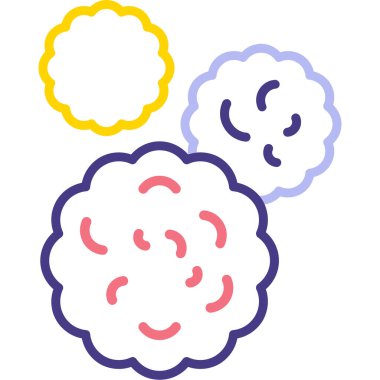 Beyin. Web simgesi basit illüstrasyon