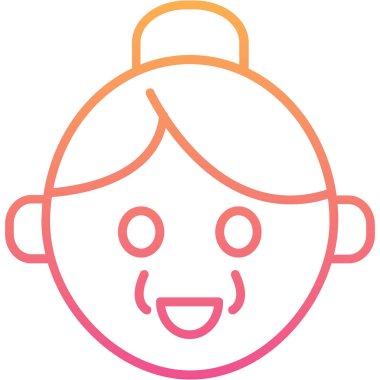 Yüz. Web simgesi basit illüstrasyon