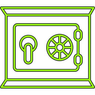 Asma kilit ve para vektör çizimi tasarımı ile güvenli