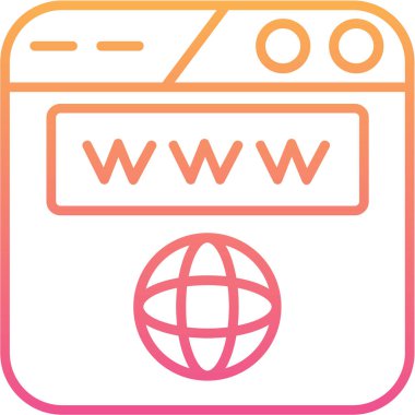 online tarayıcı vektör simgesi modern basit tasarım