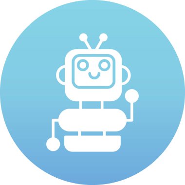 Robot simgesinin vektör illüstrasyonu