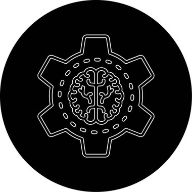 Beyin vektör düz simge