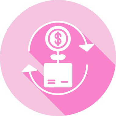 Dolar. Web simgesi basit illüstrasyon