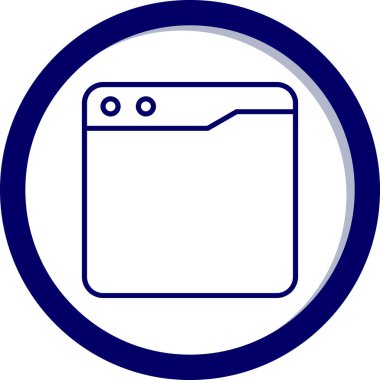 çamaşır vektörü simgesi. Tarz düz yuvarlak sembol, kobalt rengi, yuvarlak açılar. beyaz arkaplan.