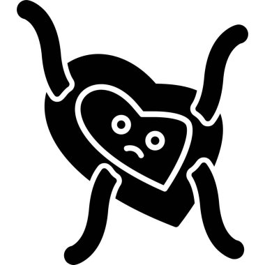 Kalp ikonu vektör illüstrasyonu