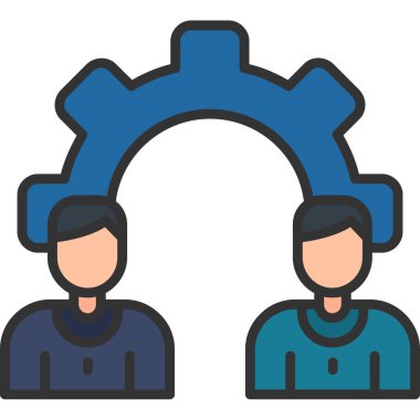 takım çalışma vektör simgesi