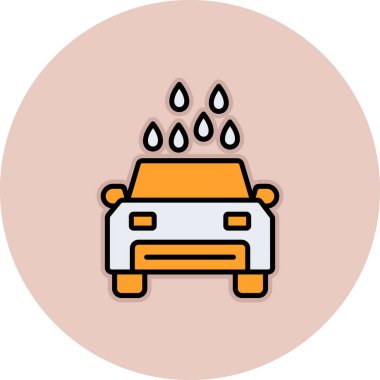 Araba simgesinin vektör illüstrasyonu