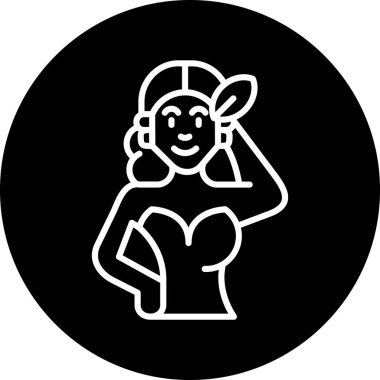 Beyaz arka planda izole edilmiş vektör illüstrasyonlu bebek ikonu olan kadın