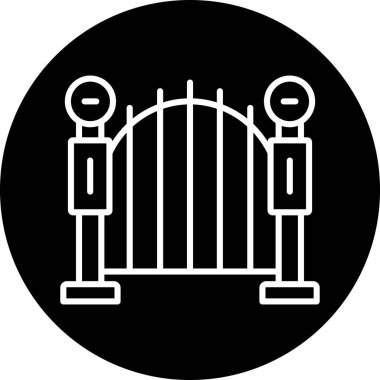 Bir çit simgesinin vektör illüstrasyonu