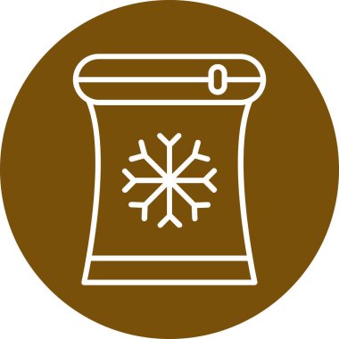 Eşsiz kar tanesi vektör çizgisi simgesi