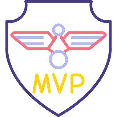 Madalya ikon vektör illüstrasyonu