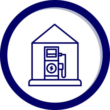 Benzin istasyonu simgesinin vektör illüstrasyonu