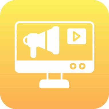 video kamera simgesi, vektör illüstrasyonu