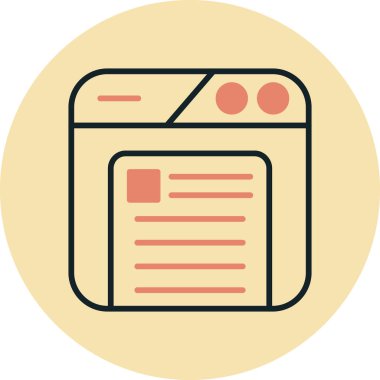 Web simgesi tasarımı illüstrasyonu