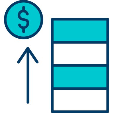 Dolar. Web simgesi basit illüstrasyon