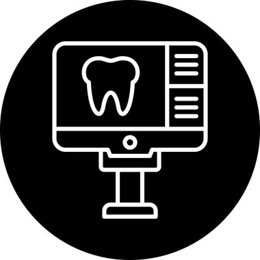 Bir diş simgesinin vektör illüstrasyonu