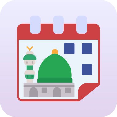 Cami simgesi vektör illüstrasyonu