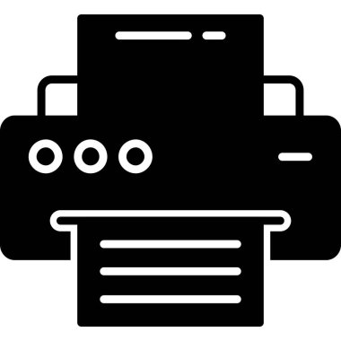 Yazıcı. Web simgesi basit illüstrasyon