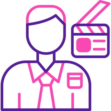 Dizüstü bilgisayarı olan bir adamın vektör çizimi