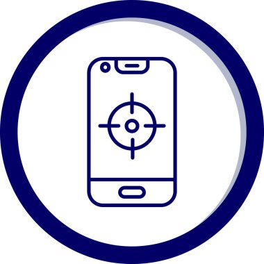 Cep telefonu. Web simgesi basit illüstrasyon