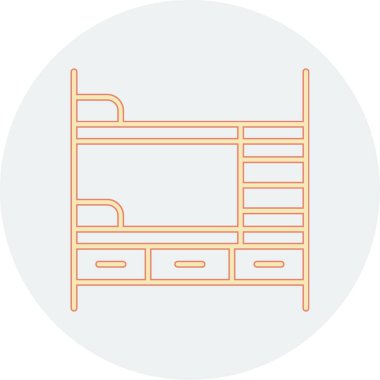 Modern b 'nin vektör illüstrasyonu mobilya ikonundan yoksun