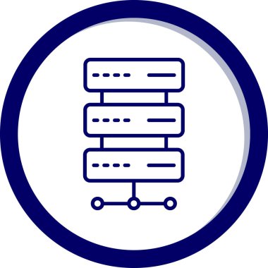 veri sunucusu. Web simgesi basit illüstrasyon