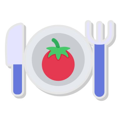 Çatal bıçak ağı simgesi, vektör illüstrasyonu