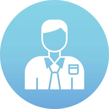 Doktor. Web simgesi basit illüstrasyon