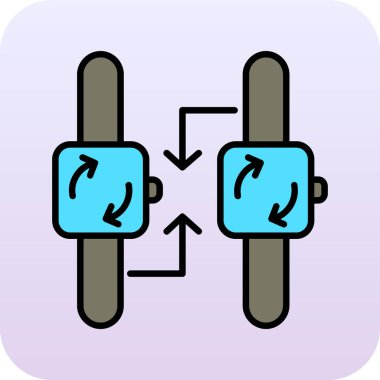 Bağlı oklarla bağlı iki kutu